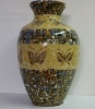 Vase mosaique incrustation papillons