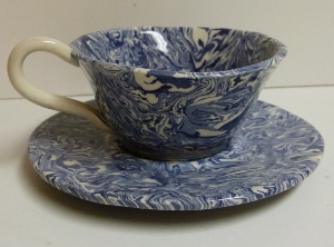 Tasse à thé bleu et blanc