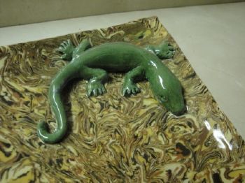 reptile en faience